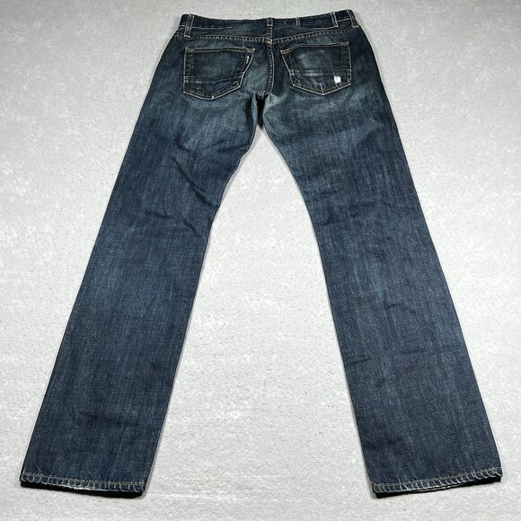 Vince Jeans Mens Size 30 Blue Distressed Straight Leg Denim USA Classic Pockets - Picture 9 of 11